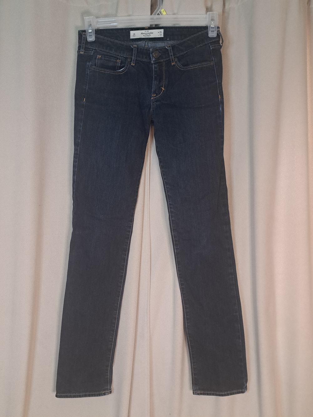 Abercrombie & Fitch Women's Skinny Jeans in Dark Blue Indigo